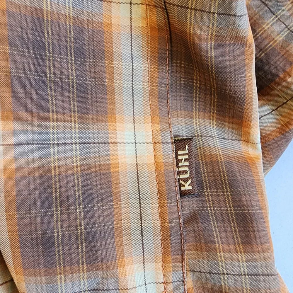 Kuhl Konquer Shirt Lightweight UPF 30 Sun Protection Casual Pearl Snap size Med
